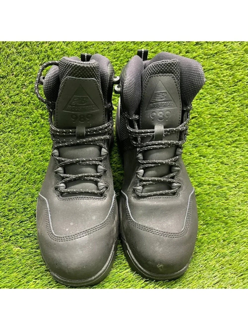 New Balance 989v1 Mens Size 9.5 Black Leather Composite Toe Safety Work Boots